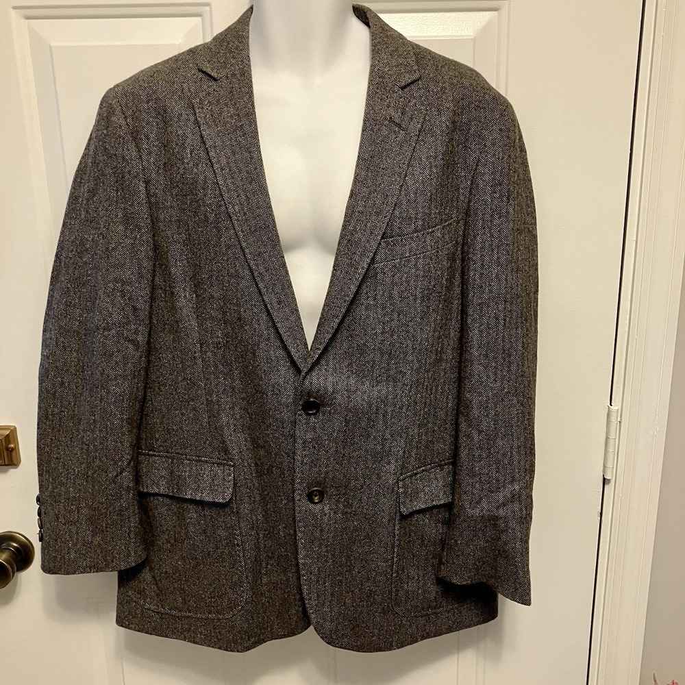 Brooks Brothers Blazer Sz 42R Regent Wool Brown Tweed Jacket Sport Coat Men's